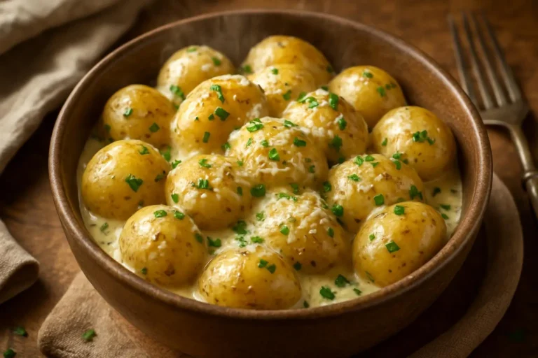 Creamy Garlic Baby Potatoes