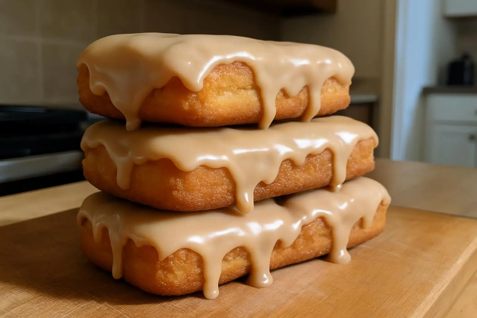 Soft Baked Maple Donut Bars