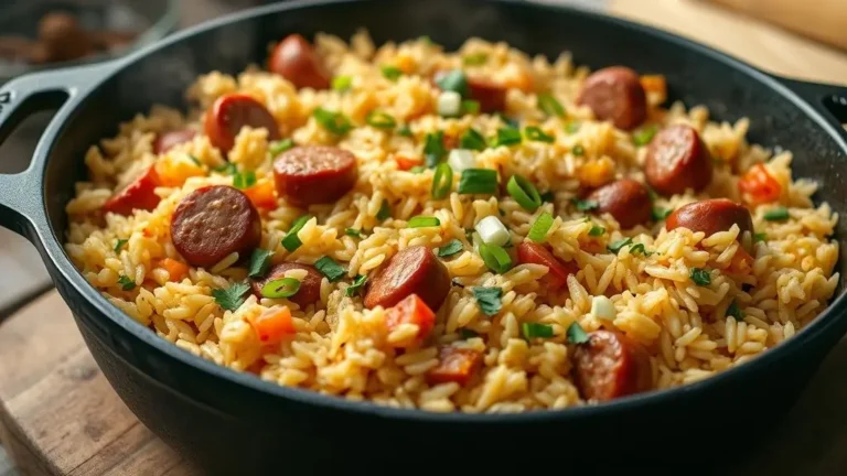 Cajun Sausage and Rice Skillet