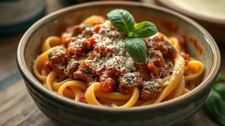 Beef Pasta in Tomato Sauce