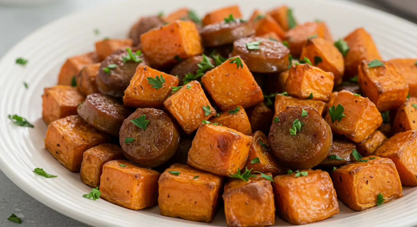 Honey Garlic Sausage Sweet Potatoes