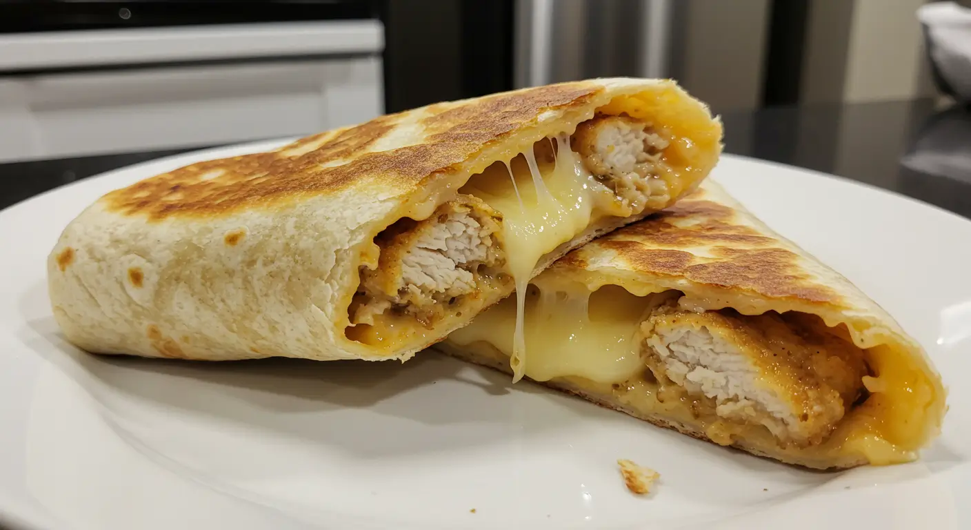 Cheesy Garlic Chicken Wraps