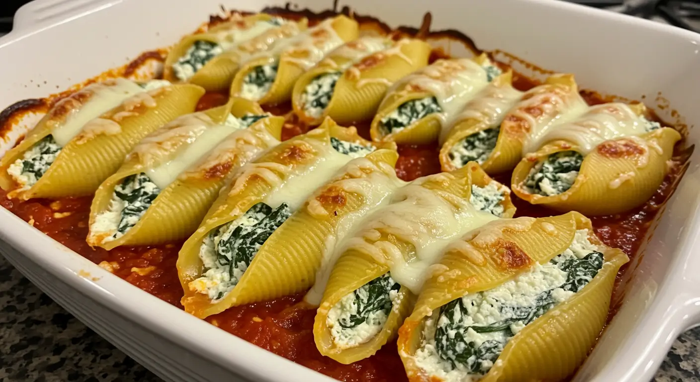 Spinach and Ricotta Stuffed Shells
