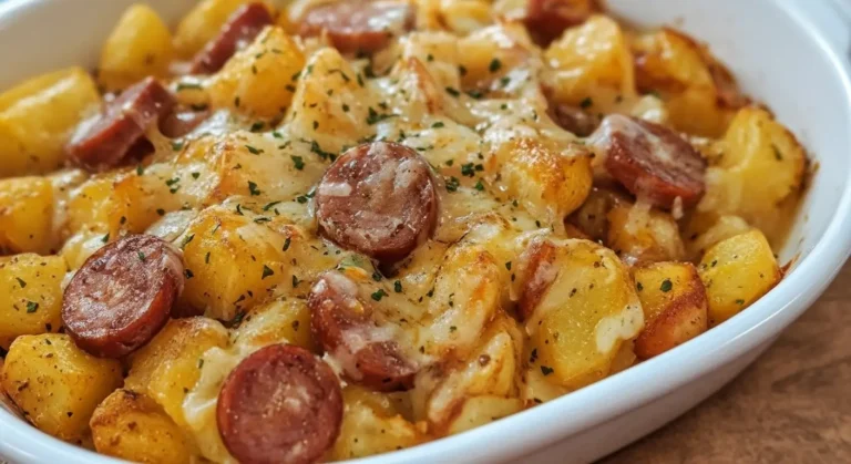 Cheesy Ranch Potatoes and Smoked Sausage