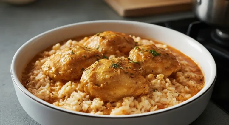 Creamy Smothered Chicken and Rice
