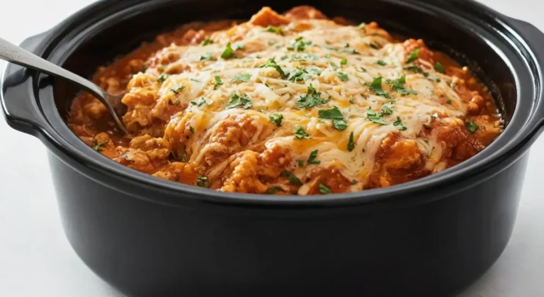 Crockpot Chicken Enchilada Casserole