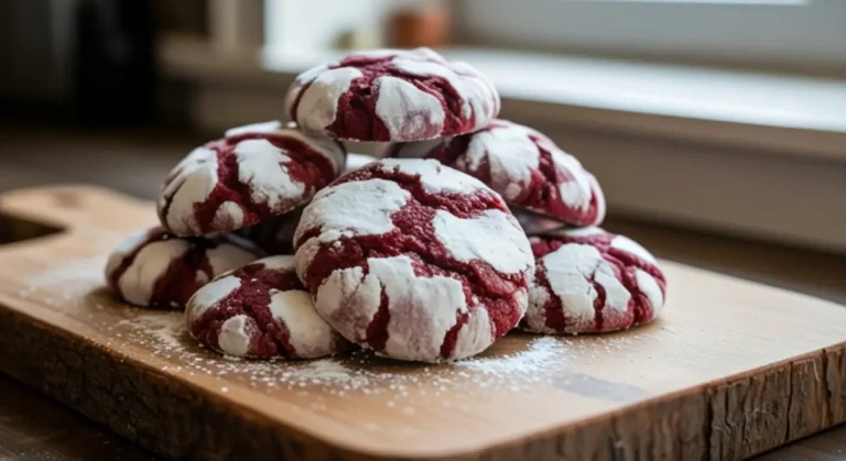 Red Velvet Crinkle Cookies