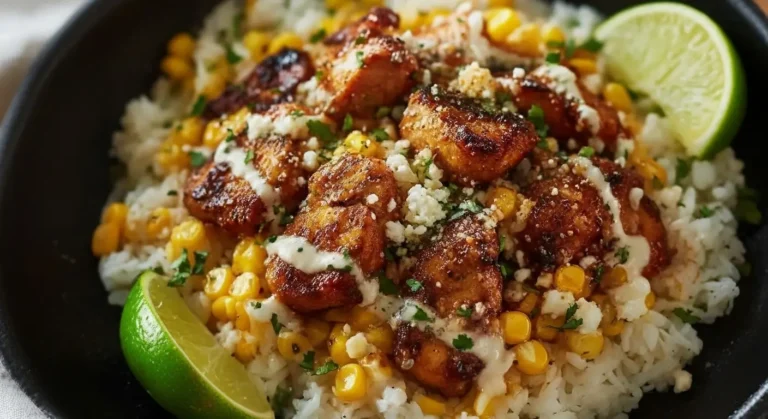 Street Corn Chicken Rice Bowl