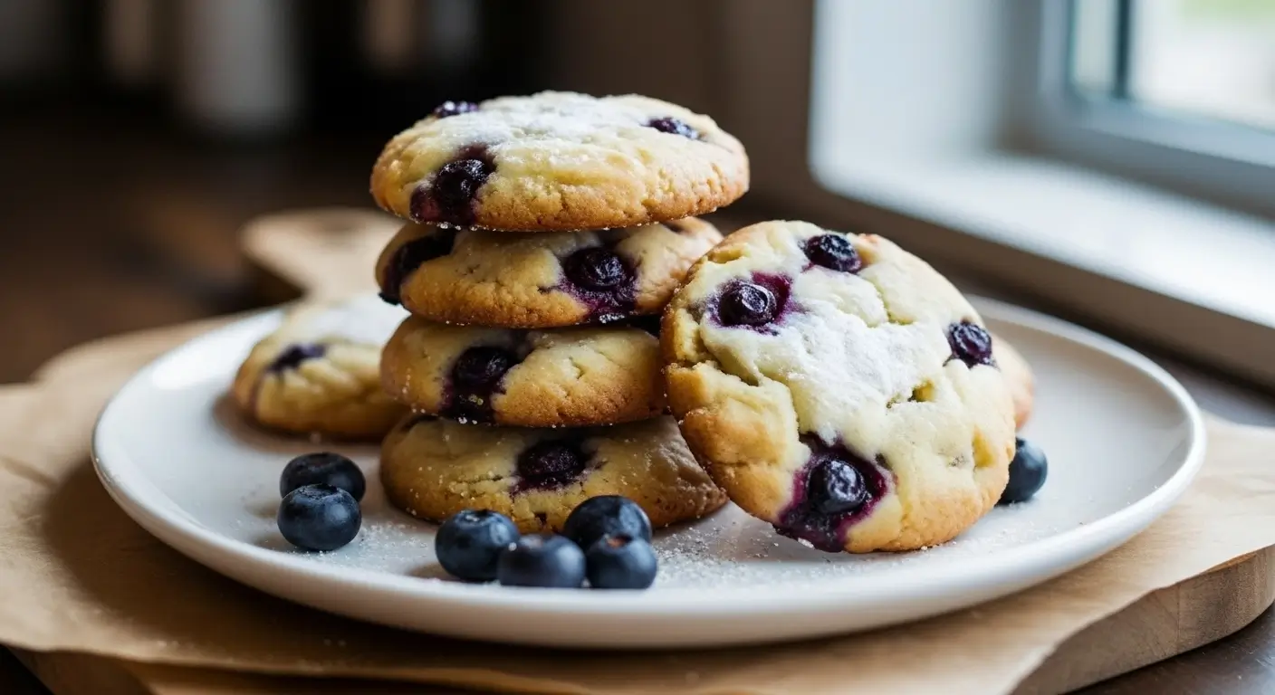 The Best Lemon Blueberry Cookies