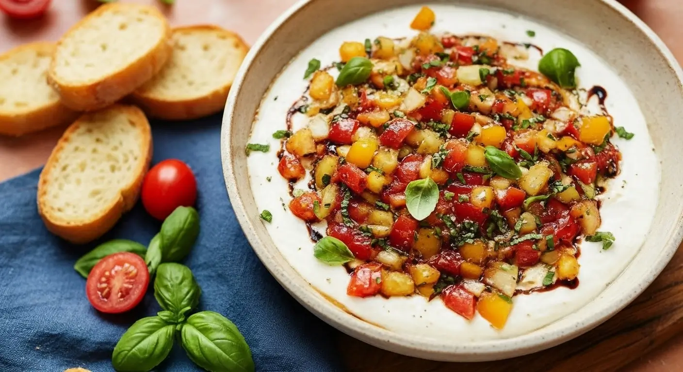 The Best Whipped Feta Bruschetta Dip