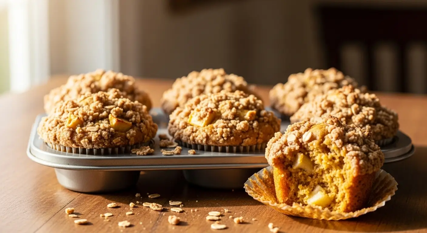 Apple Pumpkin Streusel Muffins