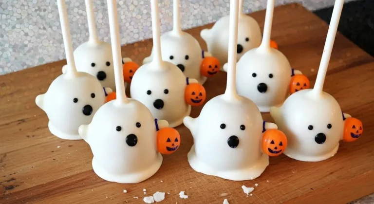 Ghost Heads Halloween Cake Pops