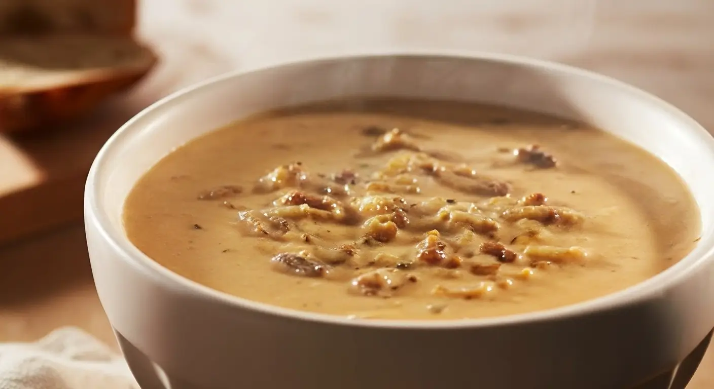 Caramelized Onion and Mushroom Soup